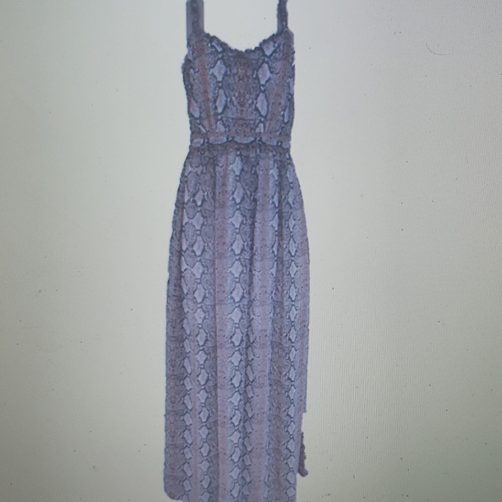 BAR III Maxi Snake Print Dress New Antique